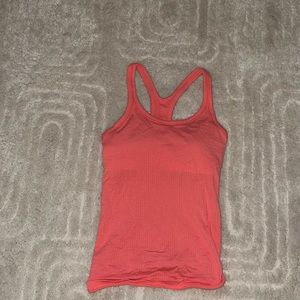 lululemon ebb to street tank coral ribbed